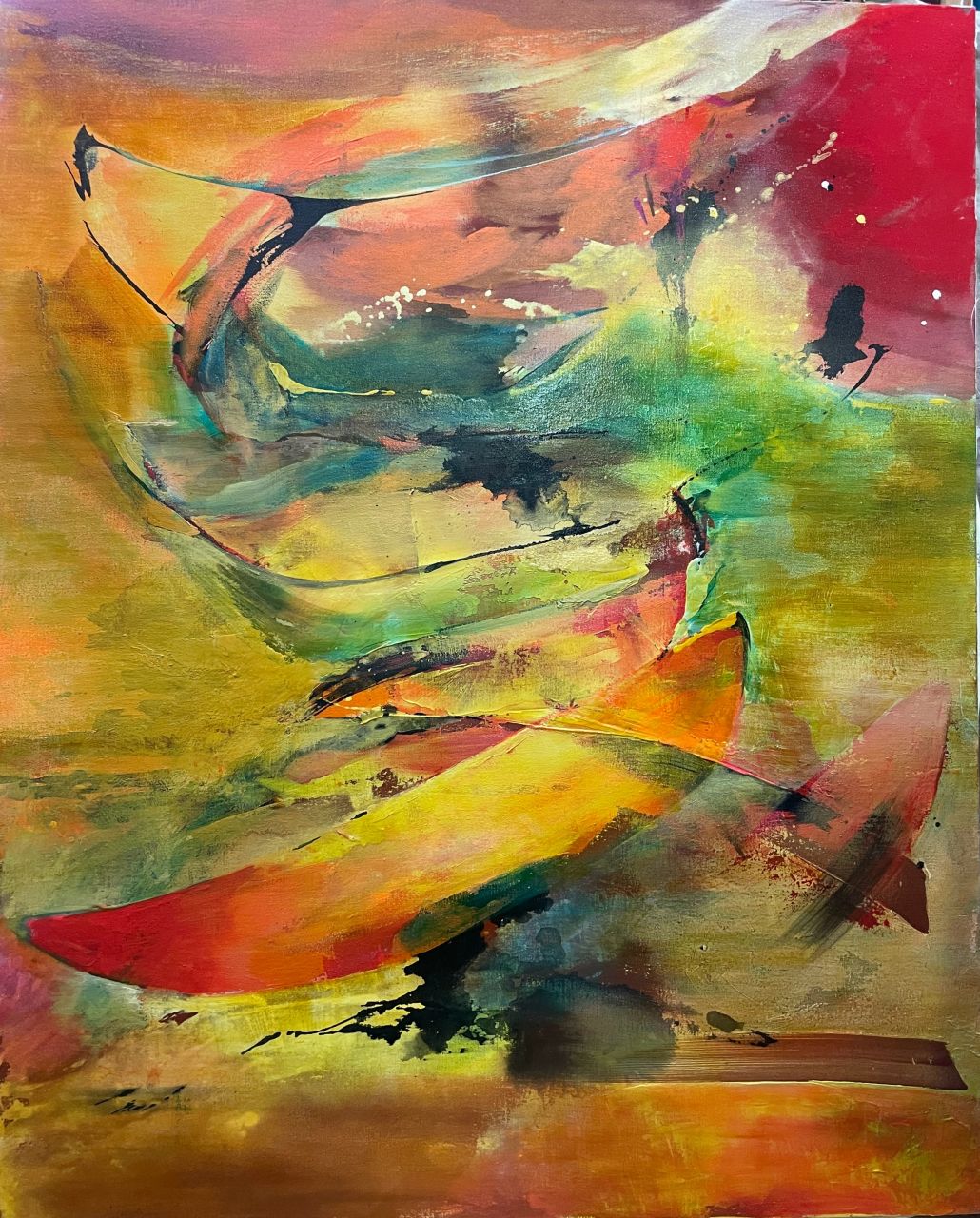 水墨と油彩を融合する：在日女性画家李焱 水墨と油彩を融合する：在日