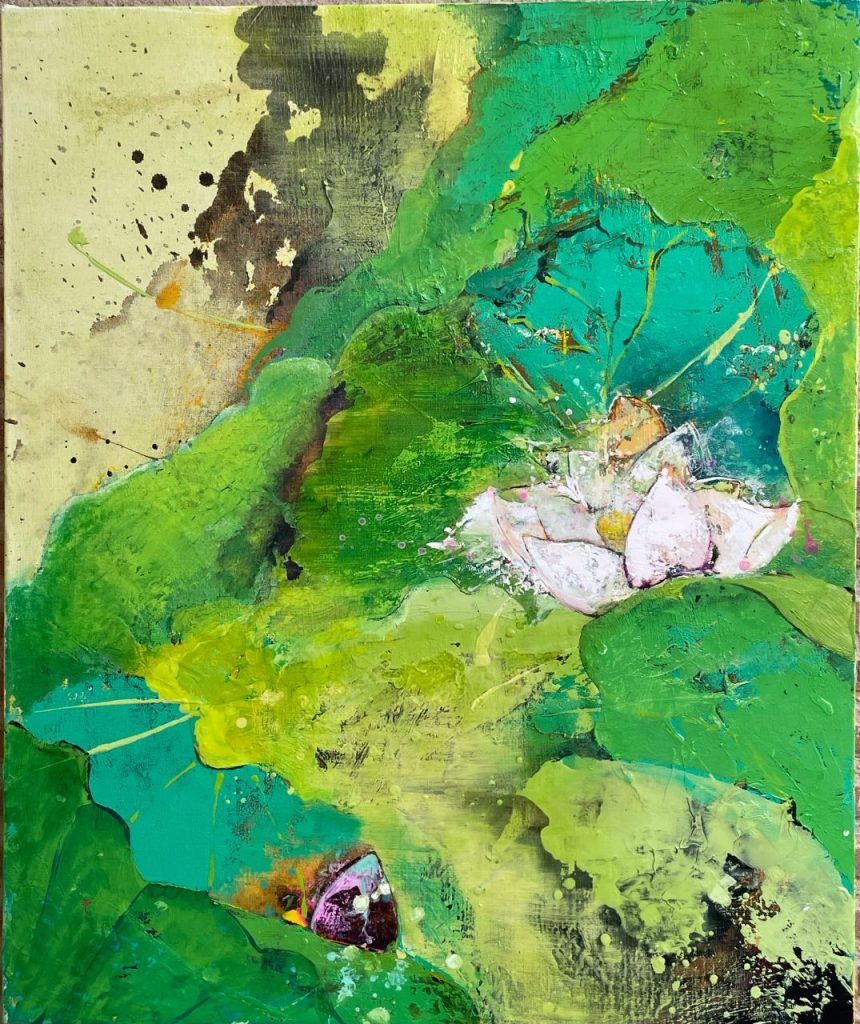 水墨と油彩を融合する：在日女性画家李焱 水墨と油彩を融合する：在日